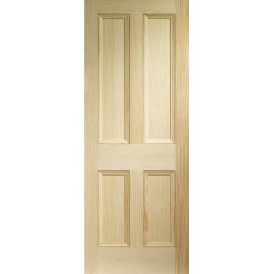 Pine Edwardian 4 Panel Internal Door Wooden Timber Interior ...